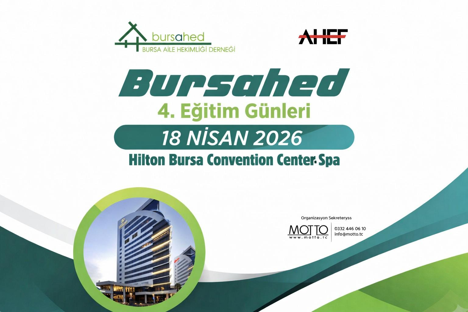 BURSAHED-4. Eğitim Günleri Programımız Yayınlanmıştır.